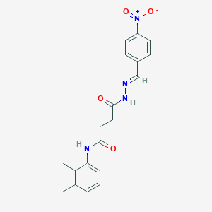 molecular formula C19H20N4O4 B386416 N-(2,3-dimethylphenyl)-4-(2-{4-nitrobenzylidene}hydrazino)-4-oxobutanamide 