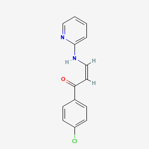molecular formula C14H11ClN2O B3864174 1-(4-chlorophenyl)-3-(2-pyridinylamino)-2-propen-1-one 