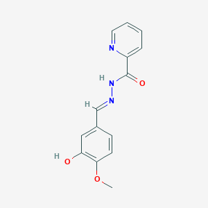 molecular formula C14H13N3O3 B3864194 N'-(3-hydroxy-4-methoxybenzylidene)-2-pyridinecarbohydrazide 
