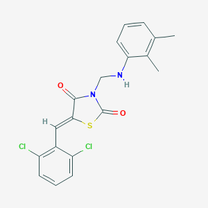molecular formula C19H16Cl2N2O2S B386420 5-(2,6-Dichlorobenzylidene)-3-[(2,3-dimethylanilino)methyl]-1,3-thiazolidine-2,4-dione 