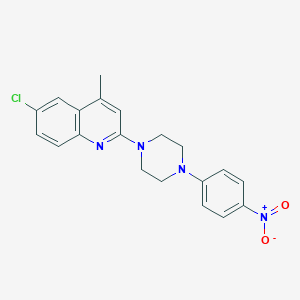 molecular formula C20H19ClN4O2 B3864208 6-chloro-4-methyl-2-[4-(4-nitrophenyl)-1-piperazinyl]quinoline 