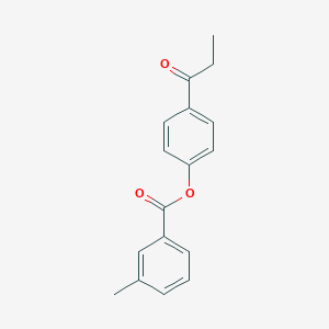 molecular formula C17H16O3 B386421 4-Propanoylphenyl 3-methylbenzoate 