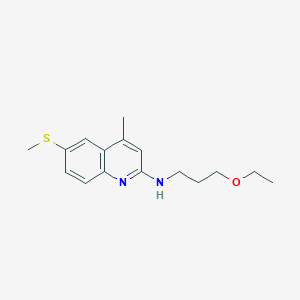 molecular formula C16H22N2OS B3864226 N-(3-ethoxypropyl)-4-methyl-6-(methylthio)-2-quinolinamine 