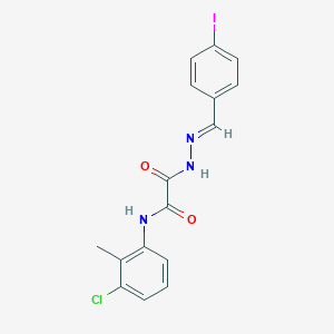 molecular formula C16H13ClIN3O2 B386425 N-(3-chloro-2-methylphenyl)-2-[2-(4-iodobenzylidene)hydrazino]-2-oxoacetamide 