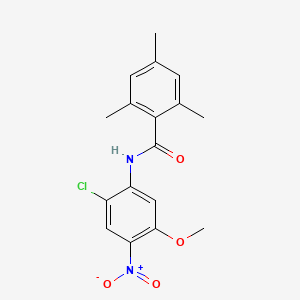molecular formula C17H17ClN2O4 B3864255 N-(2-chloro-5-methoxy-4-nitrophenyl)-2,4,6-trimethylbenzamide 