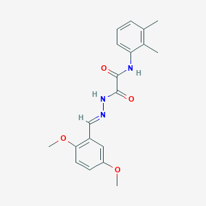 molecular formula C19H21N3O4 B386426 2-[(2E)-2-(2,5-dimethoxybenzylidene)hydrazinyl]-N-(2,3-dimethylphenyl)-2-oxoacetamide 
