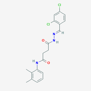 molecular formula C19H19Cl2N3O2 B386428 4-[2-(2,4-dichlorobenzylidene)hydrazino]-N-(2,3-dimethylphenyl)-4-oxobutanamide 