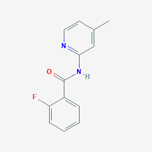 molecular formula C13H11FN2O B386430 2-fluoro-N-(4-methyl-2-pyridinyl)benzamide 