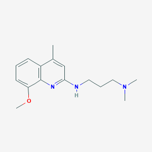 molecular formula C16H23N3O B3864304 N'-(8-methoxy-4-methyl-2-quinolinyl)-N,N-dimethyl-1,3-propanediamine 