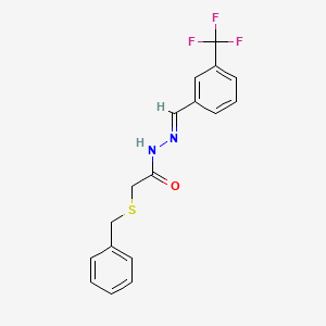 molecular formula C17H15F3N2OS B3864310 2-(benzylthio)-N'-[3-(trifluoromethyl)benzylidene]acetohydrazide 
