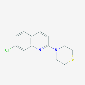 molecular formula C14H15ClN2S B3864324 7-chloro-4-methyl-2-(4-thiomorpholinyl)quinoline 