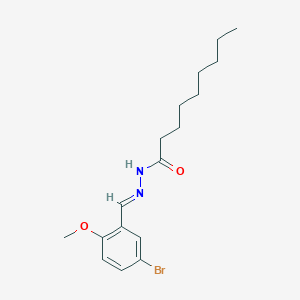 molecular formula C17H25BrN2O2 B3864347 N'-(5-bromo-2-methoxybenzylidene)nonanohydrazide 