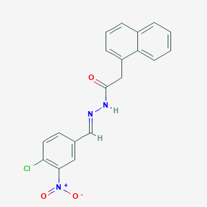molecular formula C19H14ClN3O3 B3864353 N'-(4-chloro-3-nitrobenzylidene)-2-(1-naphthyl)acetohydrazide 