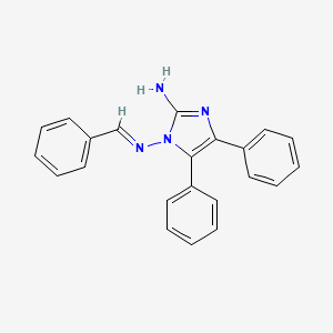 molecular formula C22H18N4 B3864359 N~1~-benzylidene-4,5-diphenyl-1H-imidazole-1,2-diamine 