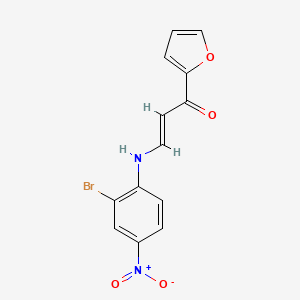 3-[(2-bromo-4-nitrophenyl)amino]-1-(2-furyl)-2-propen-1-one