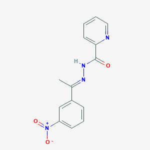 molecular formula C14H12N4O3 B3864389 N'-[1-(3-nitrophenyl)ethylidene]-2-pyridinecarbohydrazide 