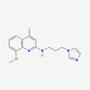 molecular formula C17H20N4O B3864398 N-[3-(1H-imidazol-1-yl)propyl]-8-methoxy-4-methyl-2-quinolinamine 