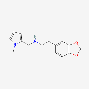 molecular formula C15H18N2O2 B3864415 2-(1,3-benzodioxol-5-yl)-N-[(1-methyl-1H-pyrrol-2-yl)methyl]ethanamine 