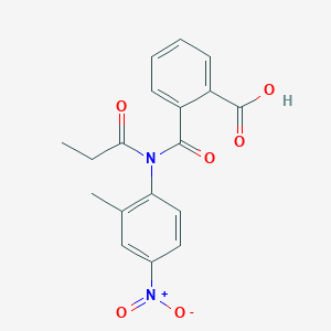 molecular formula C18H16N2O6 B386442 2-[(2-Methyl-4-nitrophenyl)-propanoylcarbamoyl]benzoic acid 
