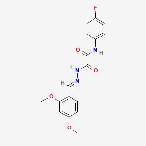 molecular formula C17H16FN3O4 B3864443 2-[2-(2,4-dimethoxybenzylidene)hydrazino]-N-(4-fluorophenyl)-2-oxoacetamide 