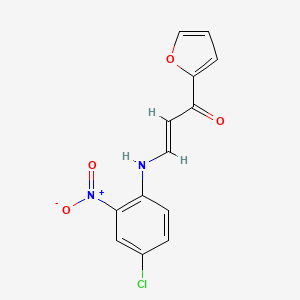 molecular formula C13H9ClN2O4 B3864462 3-[(4-chloro-2-nitrophenyl)amino]-1-(2-furyl)-2-propen-1-one 