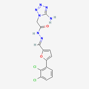 molecular formula C14H11Cl2N7O2 B3864464 2-(5-amino-1H-tetrazol-1-yl)-N'-{[5-(2,3-dichlorophenyl)-2-furyl]methylene}acetohydrazide 