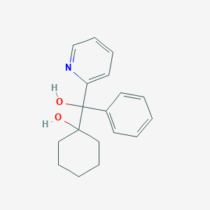molecular formula C18H21NO2 B3864486 1-[hydroxy(phenyl)2-pyridinylmethyl]cyclohexanol 