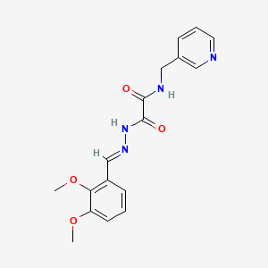 molecular formula C17H18N4O4 B3864494 2-[2-(2,3-dimethoxybenzylidene)hydrazino]-2-oxo-N-(3-pyridinylmethyl)acetamide 