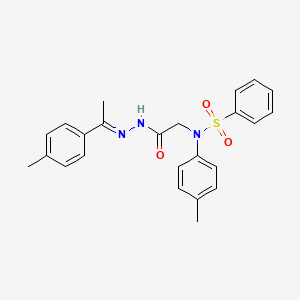 molecular formula C24H25N3O3S B3864498 N-(4-methylphenyl)-N-(2-{2-[1-(4-methylphenyl)ethylidene]hydrazino}-2-oxoethyl)benzenesulfonamide 