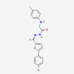 molecular formula C20H18BrN3O2 B3864524 N'-{[5-(4-bromophenyl)-2-furyl]methylene}-2-[(4-methylphenyl)amino]acetohydrazide 