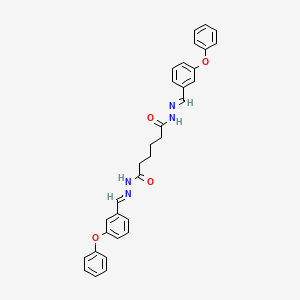 molecular formula C32H30N4O4 B3864526 N'~1~,N'~6~-bis(3-phenoxybenzylidene)hexanedihydrazide 