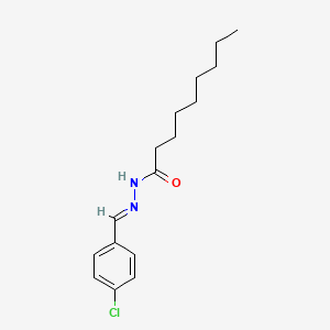 molecular formula C16H23ClN2O B3864531 N'-(4-chlorobenzylidene)nonanohydrazide 