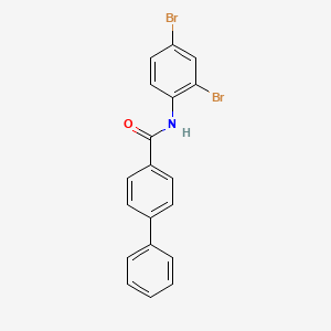 molecular formula C19H13Br2NO B3864536 N-(2,4-dibromophenyl)-4-biphenylcarboxamide 