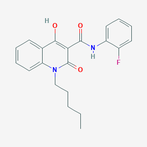 molecular formula C21H21FN2O3 B3864540 N-(2-fluorophenyl)-4-hydroxy-2-oxo-1-pentyl-1,2-dihydro-3-quinolinecarboxamide 