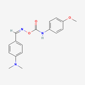molecular formula C17H19N3O3 B3864548 4-(dimethylamino)benzaldehyde O-{[(4-methoxyphenyl)amino]carbonyl}oxime 