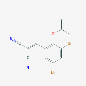 molecular formula C13H10Br2N2O B3864578 (3,5-dibromo-2-isopropoxybenzylidene)malononitrile 
