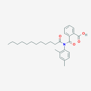 molecular formula C28H37NO4 B386458 2-[(Dodecanoyl-2,4-dimethylanilino)carbonyl]benzoic acid 