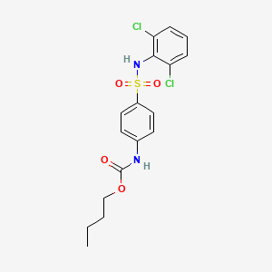 molecular formula C17H18Cl2N2O4S B3864583 butyl (4-{[(2,6-dichlorophenyl)amino]sulfonyl}phenyl)carbamate 
