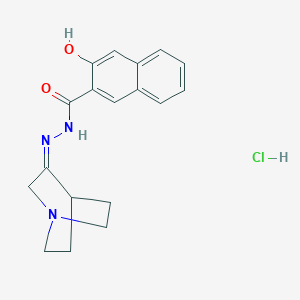 molecular formula C18H20ClN3O2 B3864592 N'-1-azabicyclo[2.2.2]oct-3-ylidene-3-hydroxy-2-naphthohydrazide hydrochloride 