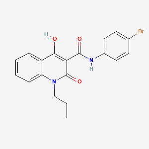 molecular formula C19H17BrN2O3 B3864600 N-(4-bromophenyl)-4-hydroxy-2-oxo-1-propyl-1,2-dihydro-3-quinolinecarboxamide 