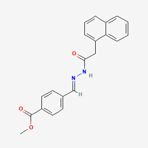 molecular formula C21H18N2O3 B3864619 methyl 4-[2-(1-naphthylacetyl)carbonohydrazonoyl]benzoate 