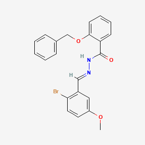 molecular formula C22H19BrN2O3 B3864626 2-(benzyloxy)-N'-(2-bromo-5-methoxybenzylidene)benzohydrazide 