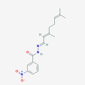 molecular formula C17H21N3O3 B386463 N'-(3,7-dimethyl-2,6-octadienylidene)-3-nitrobenzohydrazide 