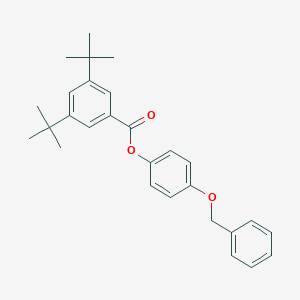 molecular formula C28H32O3 B386464 4-(Benzyloxy)phenyl 3,5-di-tert-butylbenzoate 