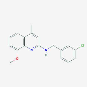 molecular formula C18H17ClN2O B3864646 N-(3-chlorobenzyl)-8-methoxy-4-methyl-2-quinolinamine 