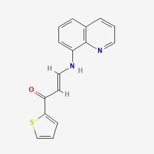 molecular formula C16H12N2OS B3864650 3-(8-quinolinylamino)-1-(2-thienyl)-2-propen-1-one 