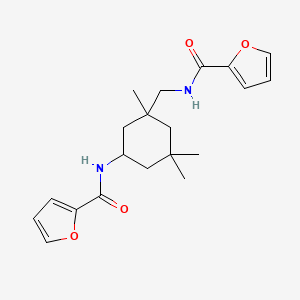 molecular formula C20H26N2O4 B3864659 N-{3-[(2-furoylamino)methyl]-3,5,5-trimethylcyclohexyl}-2-furamide CAS No. 5550-16-3