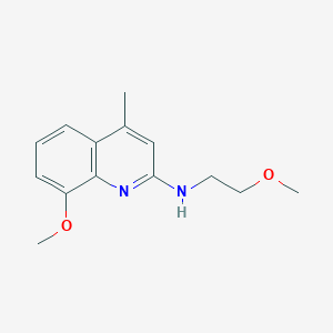 molecular formula C14H18N2O2 B3864682 8-methoxy-N-(2-methoxyethyl)-4-methyl-2-quinolinamine 