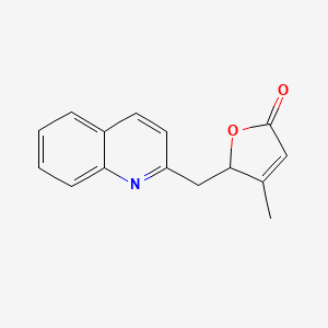 molecular formula C15H13NO2 B3864690 4-methyl-5-(2-quinolinylmethyl)-2(5H)-furanone 