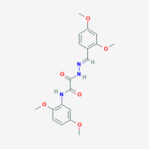 molecular formula C19H21N3O6 B3864696 2-[2-(2,4-dimethoxybenzylidene)hydrazino]-N-(2,5-dimethoxyphenyl)-2-oxoacetamide 
